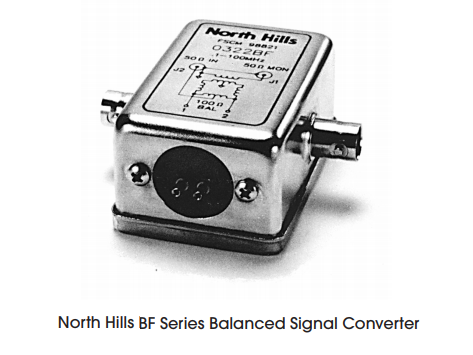 0320BF/0322BF共模注入口BF系列平衡信號變換器 North Hills 