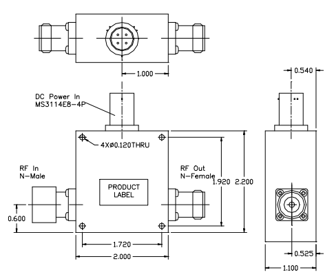 ALN0138-40-5307NW低噪聲射頻放大器WENTEQ ALN0138-40-5307NW低噪聲射頻放大器WENTEQ