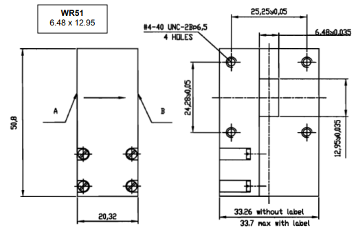 RADI-20-22-WR51-5WR波導隔離器RADITEK RADI-20-22-WR51-5WR波導隔離器RADITEK