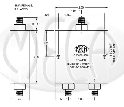 802-2-0.600-M01功率分配器/合路器 802-2-0.600-M01功率分配器/合路器